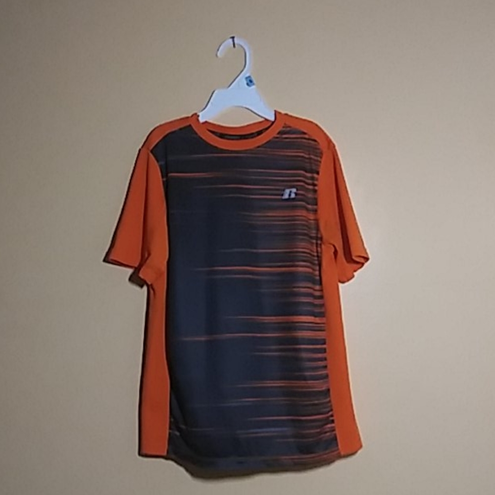 Russell Dri power 360 Orange and Black Shirt